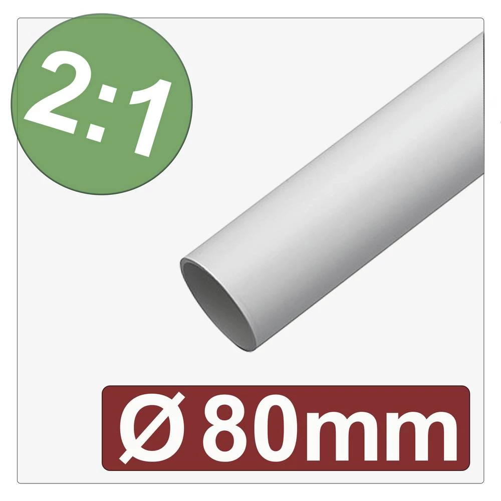 Quadrios 25CA600 skupljajuća cijev bez ljepila bijela 80 mm 40 mm Stopa skupljanja:2:1 Roba na metre slika
