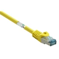 Basetech RJ45 BT-2270663 mrežni kabeli, patch kabeli cat 6a S/FTP 0.25 m žuta sa zaštitom za nosić, vatrostalan slika