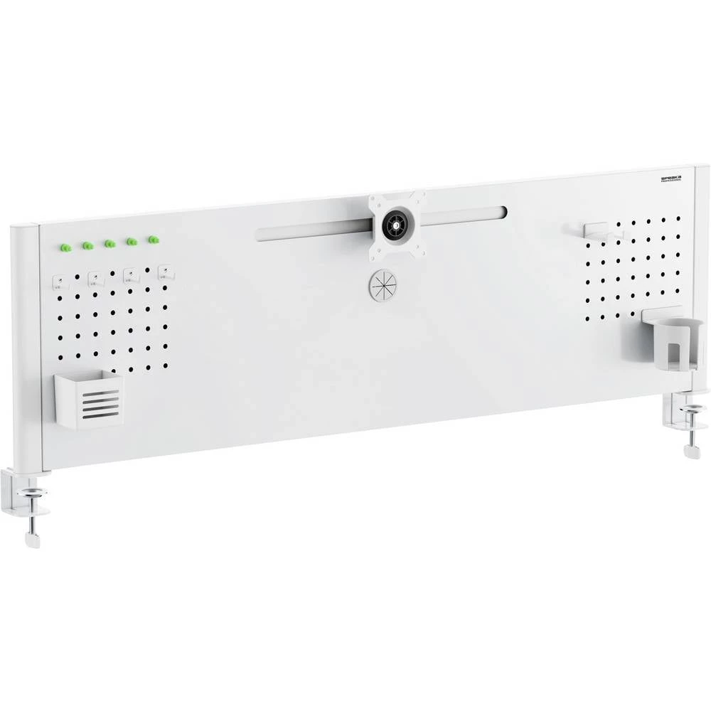 SpeaKa Professional SP-B25-02 Monitor + Organizer Board stolni nosač za monitor mat-bijela togi nosač slika