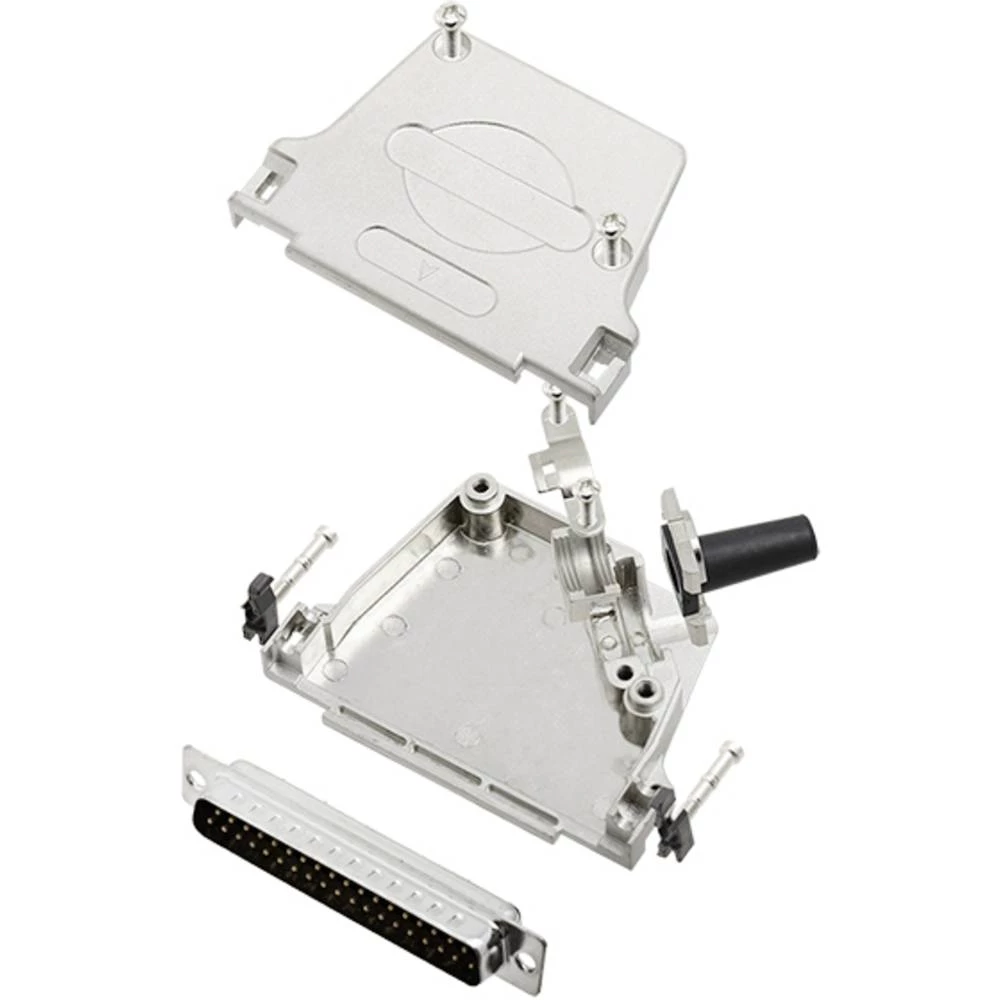 Komplet D-SUB pinskih konektora 45 ° Broj polova: 37 Lemni kup TRU COMPONENTS TCD45ZF37DBPK 1 ST slika