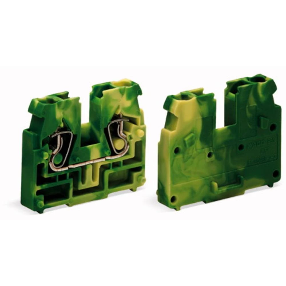 WAGO 869-327 prolazna stezaljka opružna stezaljka zelena, žuta 100 St. slika