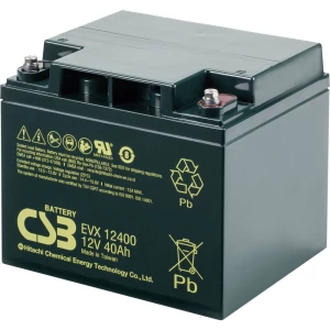 Olovni akumulator 12 V 40 Ah CSB Battery EVX 12400 EVX12400-I1 Olovno-koprenasti (Š x V x d) 197 x 170 x 165 mm M5 vijčani prikl slika