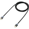 HDMI priključni kabel sa LED [1x HDMI-utikač 1x HDMI-utikač] 3 m crn slika