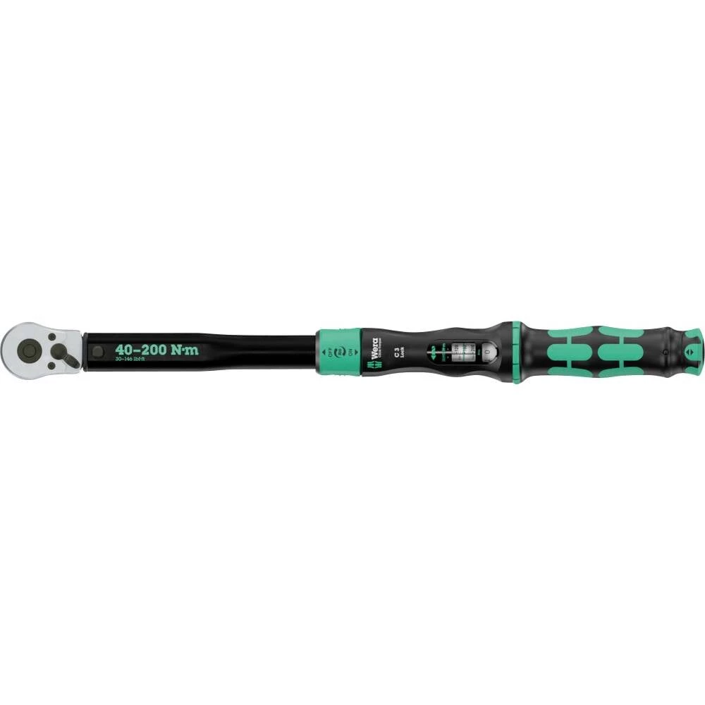 Wera Click-Torque Lock C 3 05075692001 momentni ključ s preklopnom račnom 1/2" (12.5 mm) 200 - 40 Nm slika