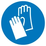 obvezni znak Koristi zaštitu za ruke, Higijena i udaljenost samoljepljiva folija (Ø) 50 mm ISO 7010 6 St.