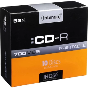 CD-R 80 prazan 700 MB Intenso 1801622 10 ST Slimcase Za tiskanje slika