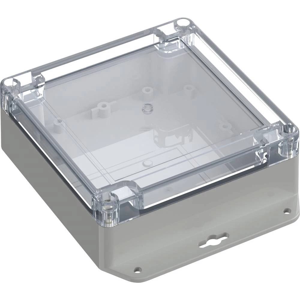 TRU COMPONENTS 6U07121205639 TC-13865308 industrijsko kućište 151.4 x 121.4 x 45 polikarbonat svijetlosiva, prozirna 1 S slika