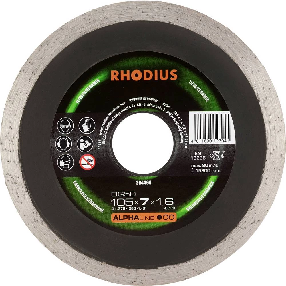 Rhodius 304466 dijamantna rezna ploča 105 mm 1 St. pločice, keramika slika