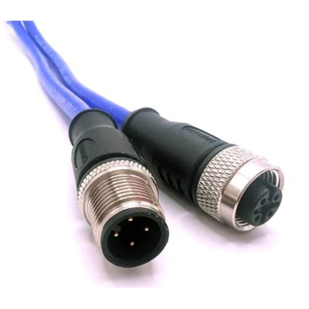Mueller Electric C4AC81M010 utični konektor za senzor/aktivator M12 ravni muški konektor, žženski konektor, ravni 10 m B slika