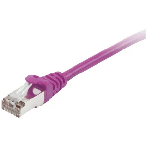 Equip 605551 RJ45 mrežni kabel, Patch kabel cat 6 S/FTP 2 m ljubičasta pozlaćeni kontakti 1 St. slika
