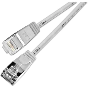 LAN (RJ45) Mreža Priključni kabel CAT 6 U/FTP 3 m Siva Slim Wirewin slika