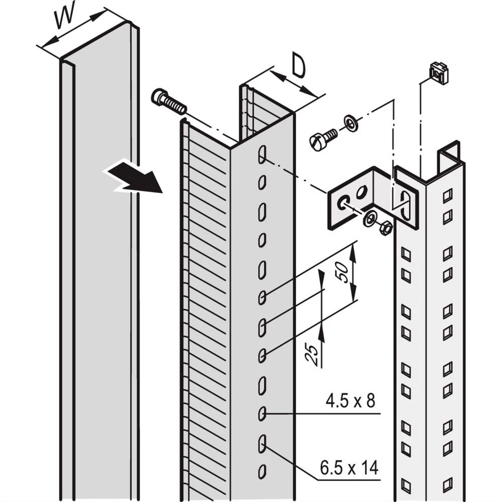 nVent SCHROFF 21100123 montažni komplet 5 St. slika