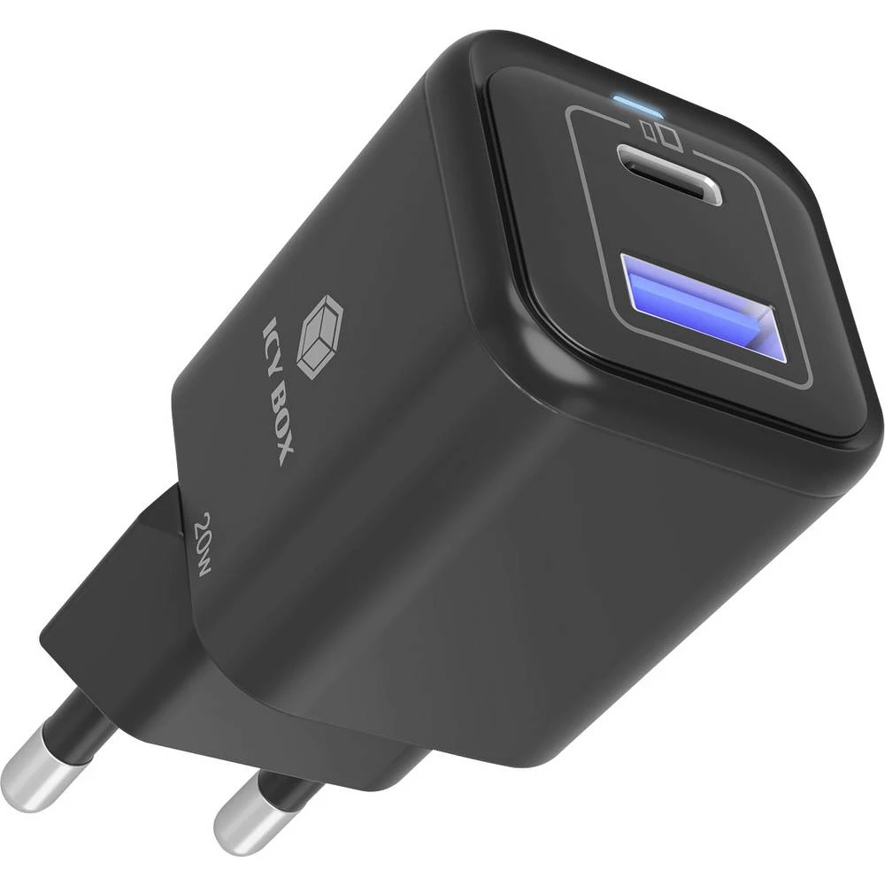 ICY BOX Wandladegerät mit 20 W USB-C adapter 20 W crna slika