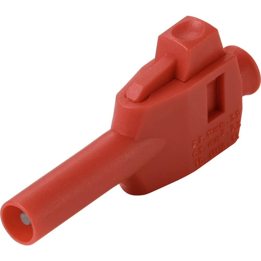 VOLTCRAFT MP-4 laboratorijski utikač s steznim priključkom ravni muški konektor Zatik-Ø: 4 mm crvena 1 kom. Bulk slika