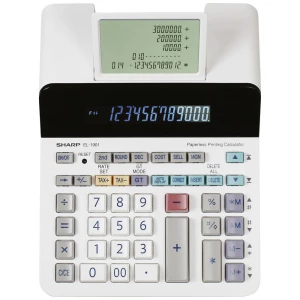 Sharp EL-1901 stolni kalkulator siva, bijela Zaslon (broj mjesta): 12 baterijski pogon, strujni pogon (Š x V x D) 192 x 254 x 66 mm slika