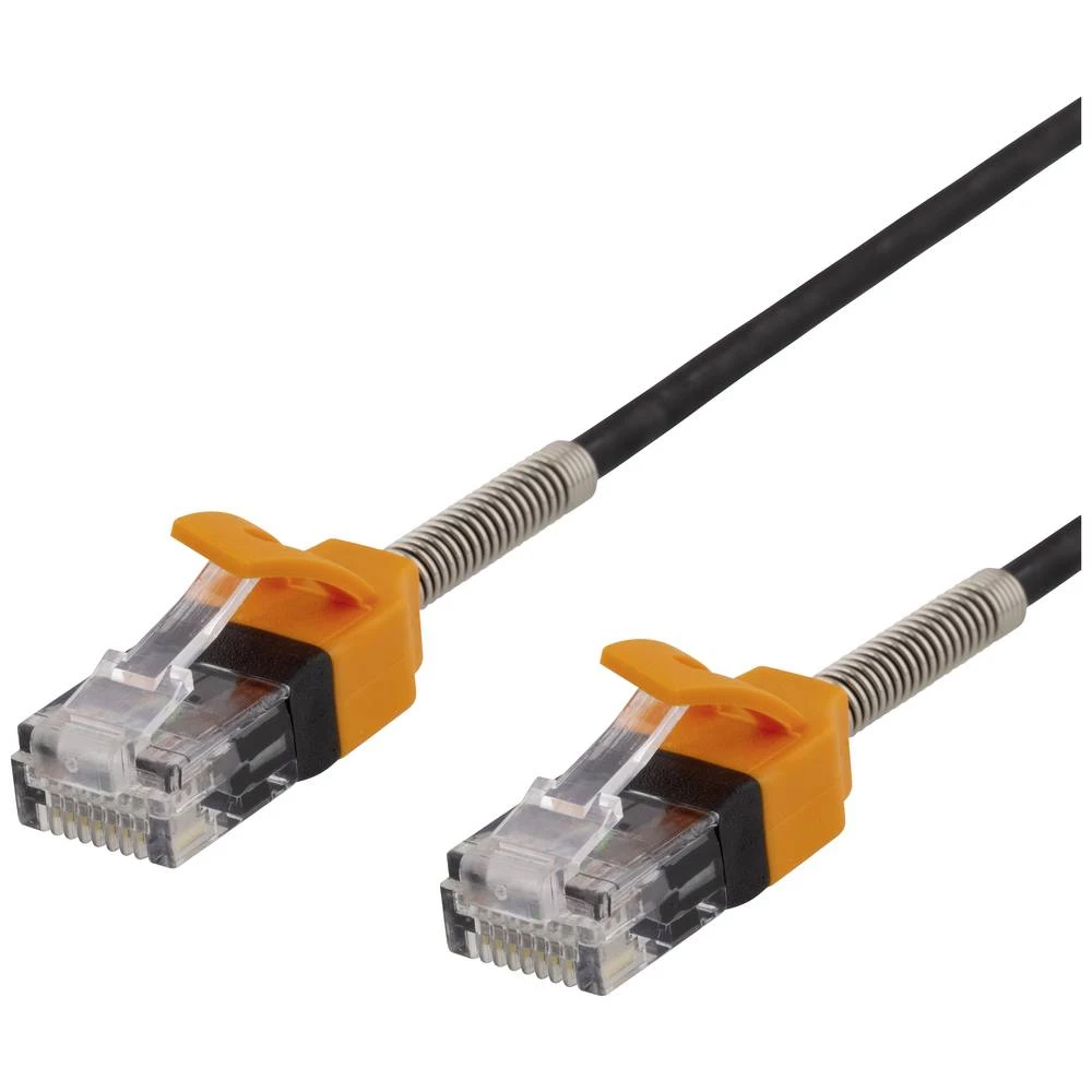 DELTACO GAMING GAM-035 RJ45  CAT 6a  1.00 m crna fleksibilan 1 St. slika