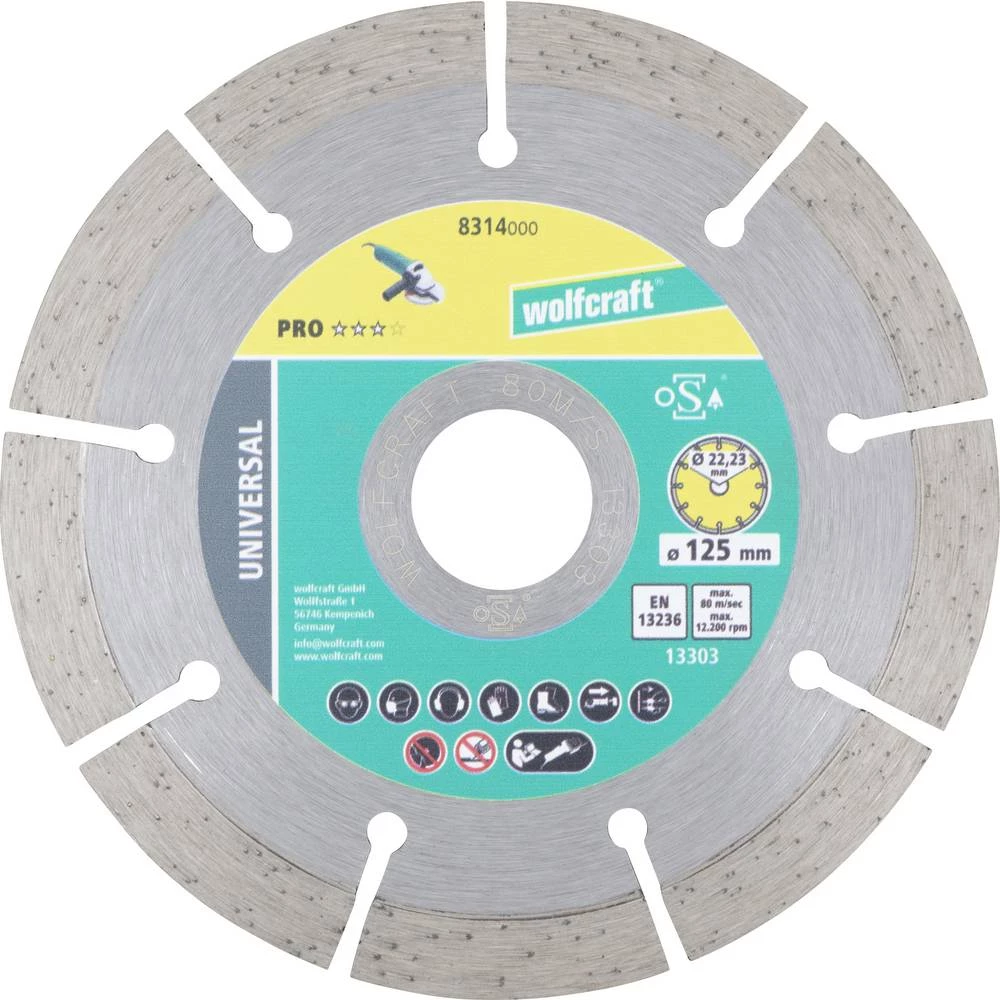 Wolfcraft 8314000 dijamantna rezna ploča 125 mm 1 kom. slika
