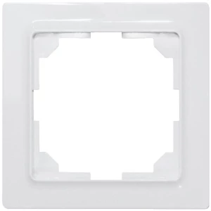 Jednostruki univerzalni okvir unutar 55x55 mm polarno bijeli mat E-Design55 Eltako 1-struki  okvir  polarno bijela, čista bijela (RAL 9010) 30055783 slika