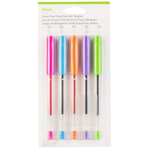 Cricut Explore/Maker Extra Fine Point 5-Pack Brights set olovki ružičasta, plava boja, narančasta, ljubičasta, nježno-zelena slika