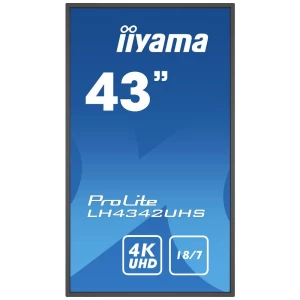 Iiyama ProLite LH4342UHS-B3 Digital Signage zaslon Energetska učinkovitost 2021: G (A - G) 108 cm 42.5 palac 3840 x 2160 Pixel 18/7 slika