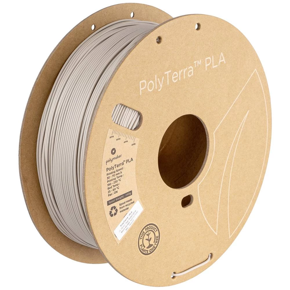 Polymaker PA04002 Muted 3D pisač filament PLA manji sadržaj plastike, mat 1.75 mm 1000 g Muted White PolyTerra™ 1 St. slika