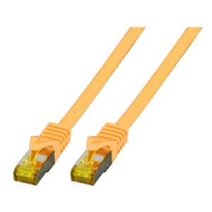 LAN (RJ45) Mreža Priključni kabel CAT 6a (sirovi kabel CAT 7) S/FTP 20 m Žuta Vatrostalan, Bez halogena, sa zaštitom za nosić, p slika