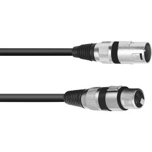 Omnitronic 3022045N XLR priključni kabel [1x XLR utikač 3-polni - 1x XLR utičnica 3-polna] 1.50 m crna slika