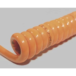 Spiralni kabel PUR, H05BQ-F, 5G0,75 mm², narančasti, duljina bloka 1200 mm produžljivo do 4800 mm BKL Electronic 1506123 spiralni kabel H05BQ-F 1200 mm / 4800 mm 5 G 0.75 mm² narančasta 1 St. slika