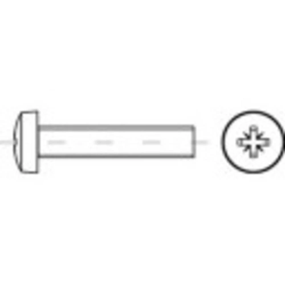 TOOLCRAFT 1068660 vijak s lećastom glavom M6 16 mm križni pozidriv DIN 7985 nehrđajući čelik A2 1000 St. slika