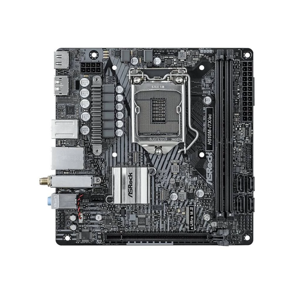Asrock H510M-ITX/ac, Intel, LGA 1200, Intel® Celeron®, Intel® Core™ i3, Intel® Core™ i5, Intel® Core™ i7, Intel® Core™ i9, Intel® Pentium®, DDR4-SDRAM, 64 GB, DIMM ASRock H510M-ITX/ac matična ploča... slika