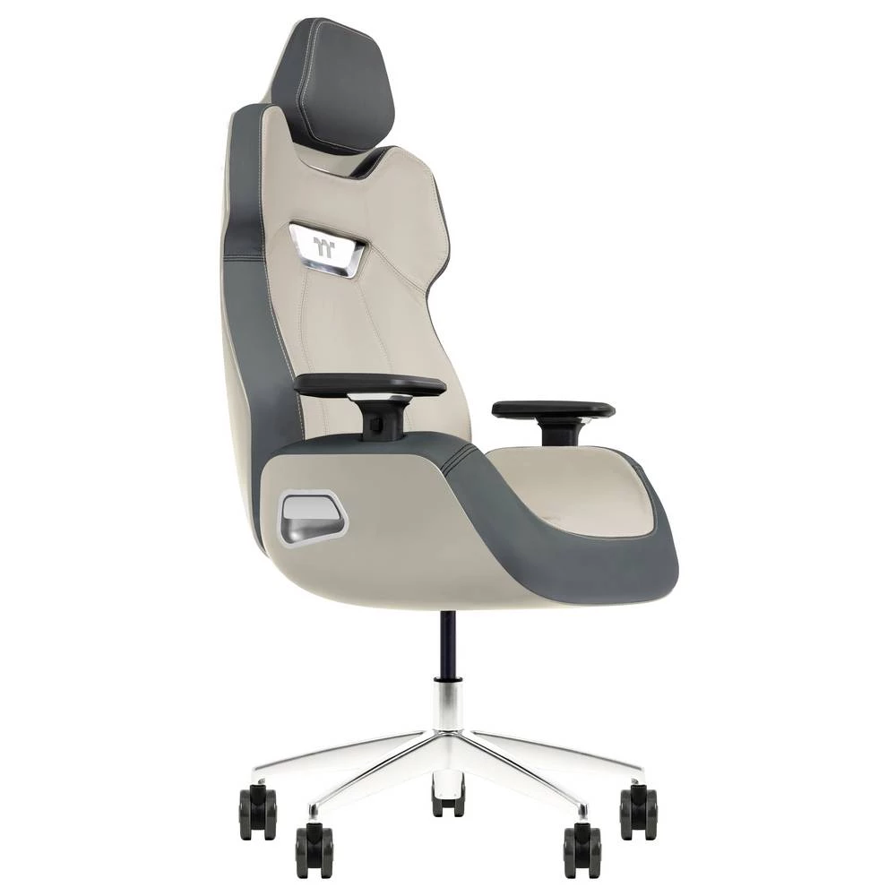 Thermaltake igraća stolica Glacier white, Slate grey slika