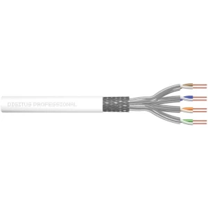 Mrežni kabel CAT 7 S/FTP 8 x 0.4 mm Bijela Digitus DK-1743-VH-305-MF-W 305 m slika