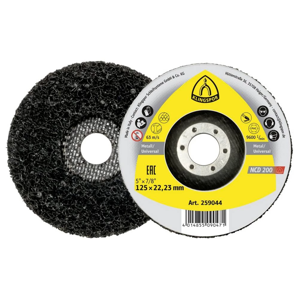 Klingspor 259044 NCD 200 disk za čišćenje, 125 x 22,23 mm ravni silicijev karbid 125 mm 5 kom. slika