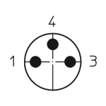 Ugradbeni konektor za senzor/aktivator M8 Ženski, ugradbeni 0.50 m Broj polova: 3 Lutronic 1226 0830 03 T8CW 0,5m 1 ST