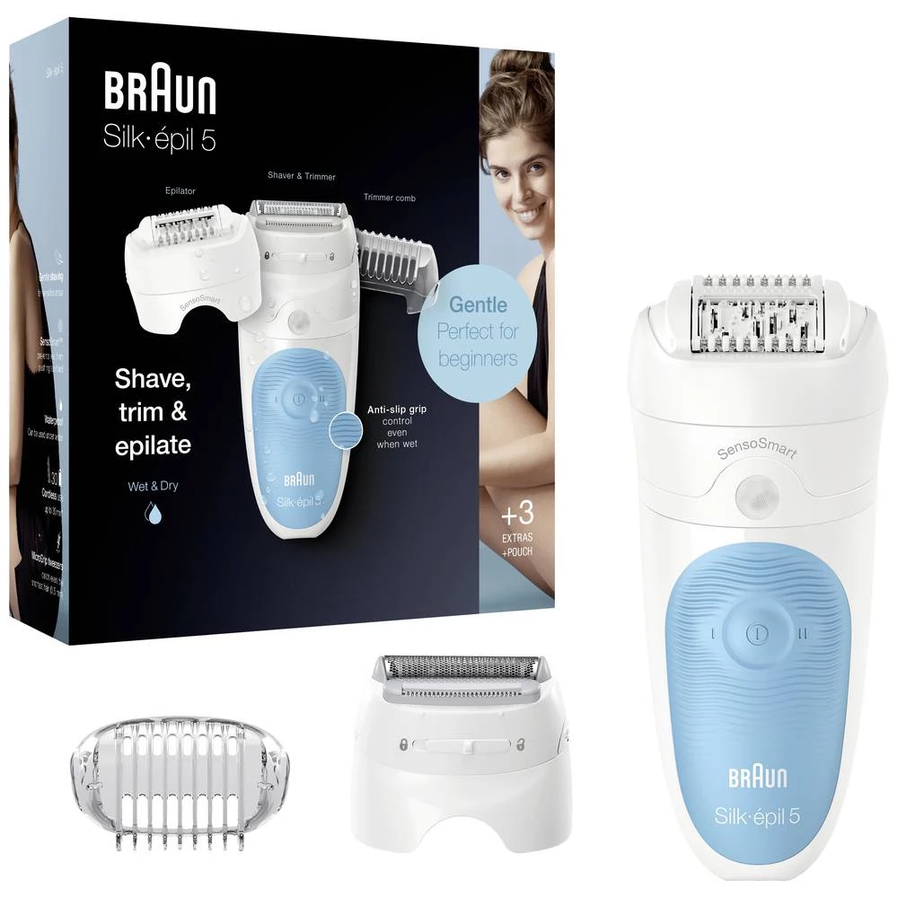 Braun  depilator bijelo-plava slika
