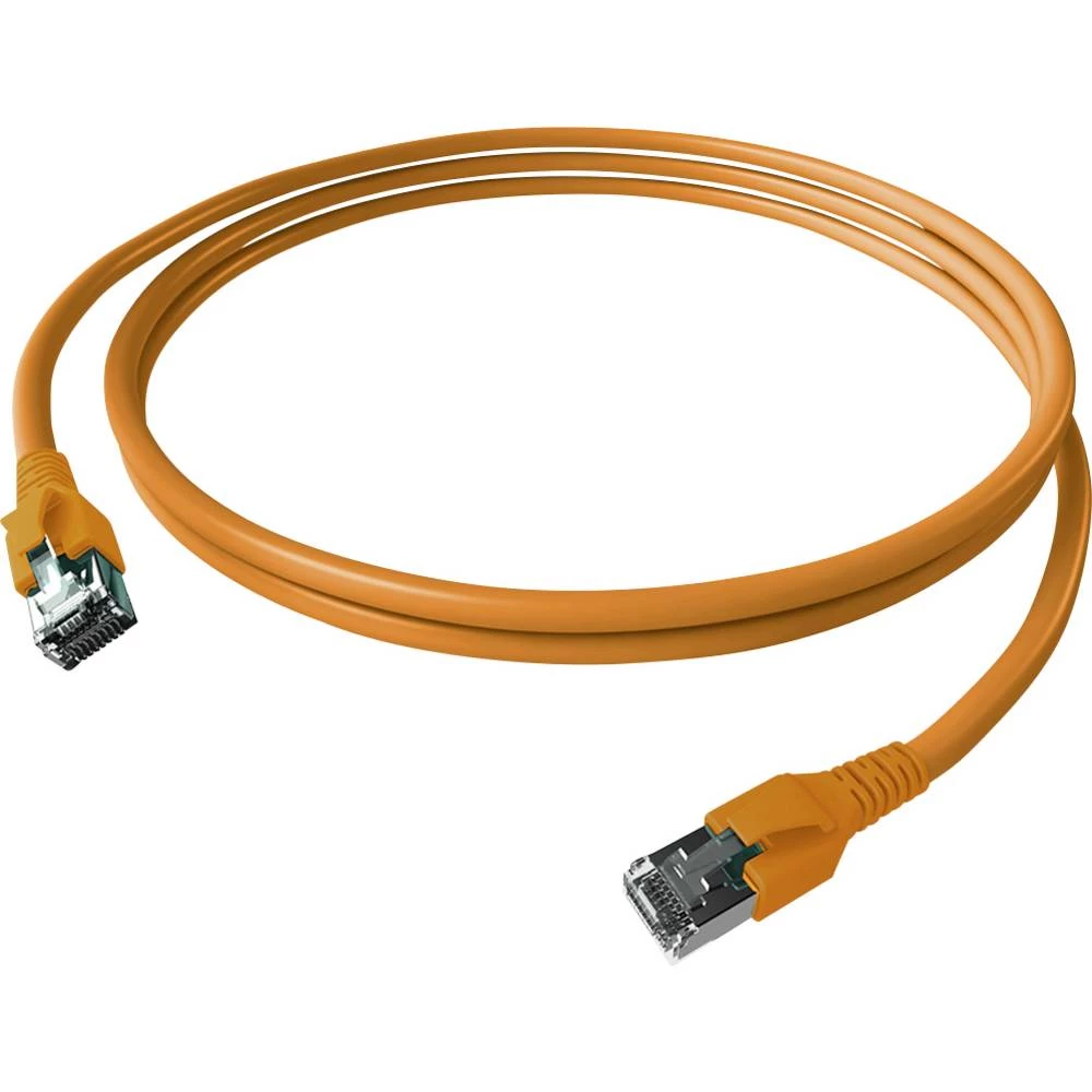 Easylan CP1KOBOBO0020 RJ45 mrežni kabel, Patch kabel CAT 6a S/FTP 2 m narančasta dvostruko zaštićen, bez halogena, vatro slika