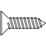 Samorezni upušteni vijak TOOLCRAFT, križni, (?xD) 2.9x6.5mm, DIN 7982, galvanizi