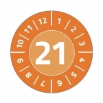 Avery-Zweckform 6944-2021 inspekcijska naljepnica  2021 narančasta samoljepljiva folija, koja se ne može ukloniti (Ø) 30 mm 30 mm   1 Set