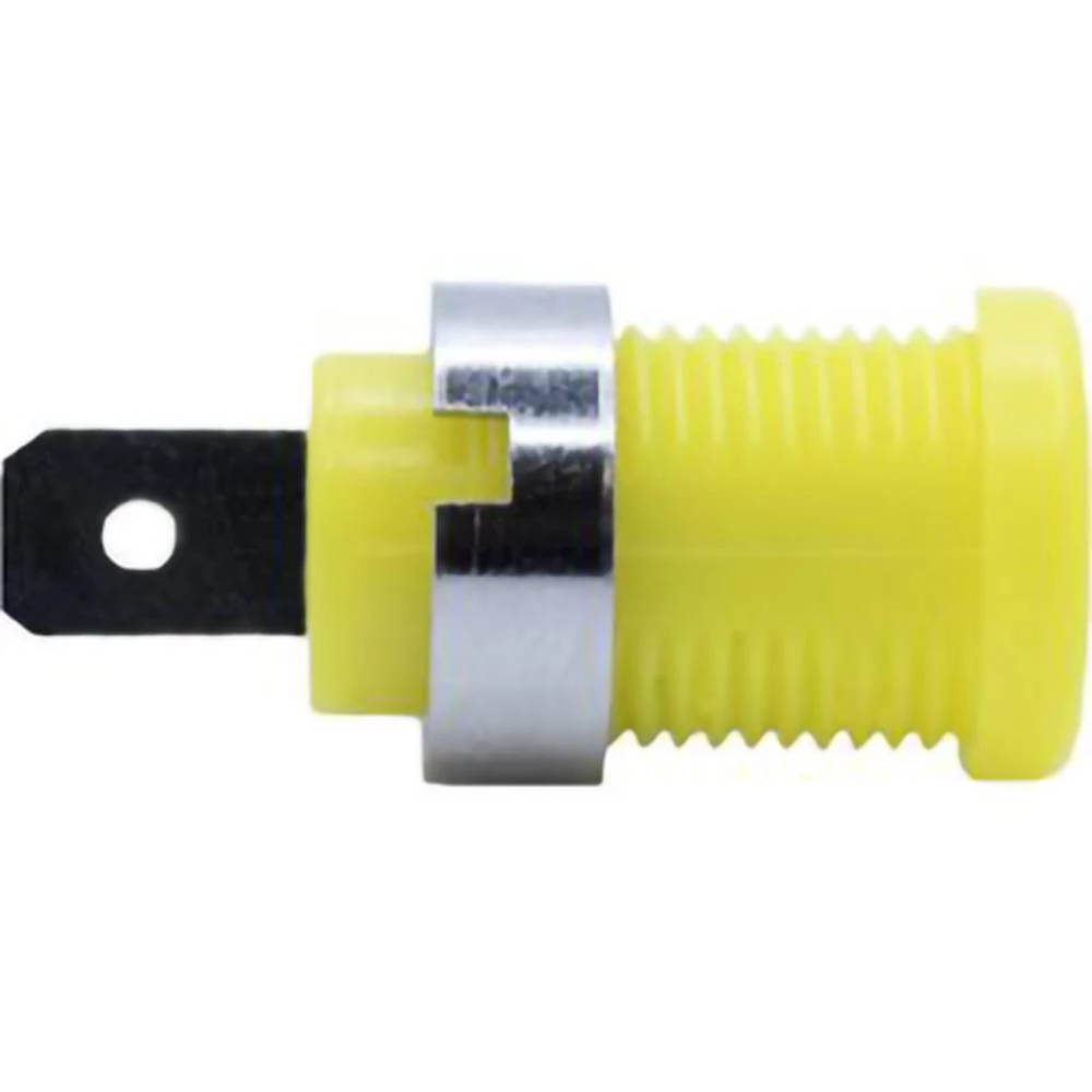 Mueller Electric BU-31610-4 banana utičnica ženski konektor Zatik-Ø: 6.4 mm žuta 1 kom. slika