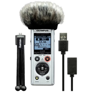 Olympus digitalni diktafon LS-P1 Podcaster Kit Vrijeme snimanja (maks.) 123 h srebrna slika