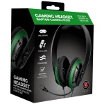 Raptor Gaming HX200 igraće naglavne slušalice sa mikrofonom 3,5 mm priključak sa vrpcom preko ušiju crna/zelena