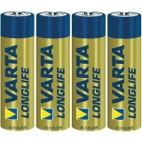 Alkalne mignon baterije VARTA Longlife, komplet od 4 komada
