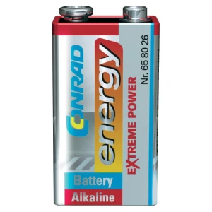Alkalna blok baterija Conrad energy Extreme Power od 9 V slika