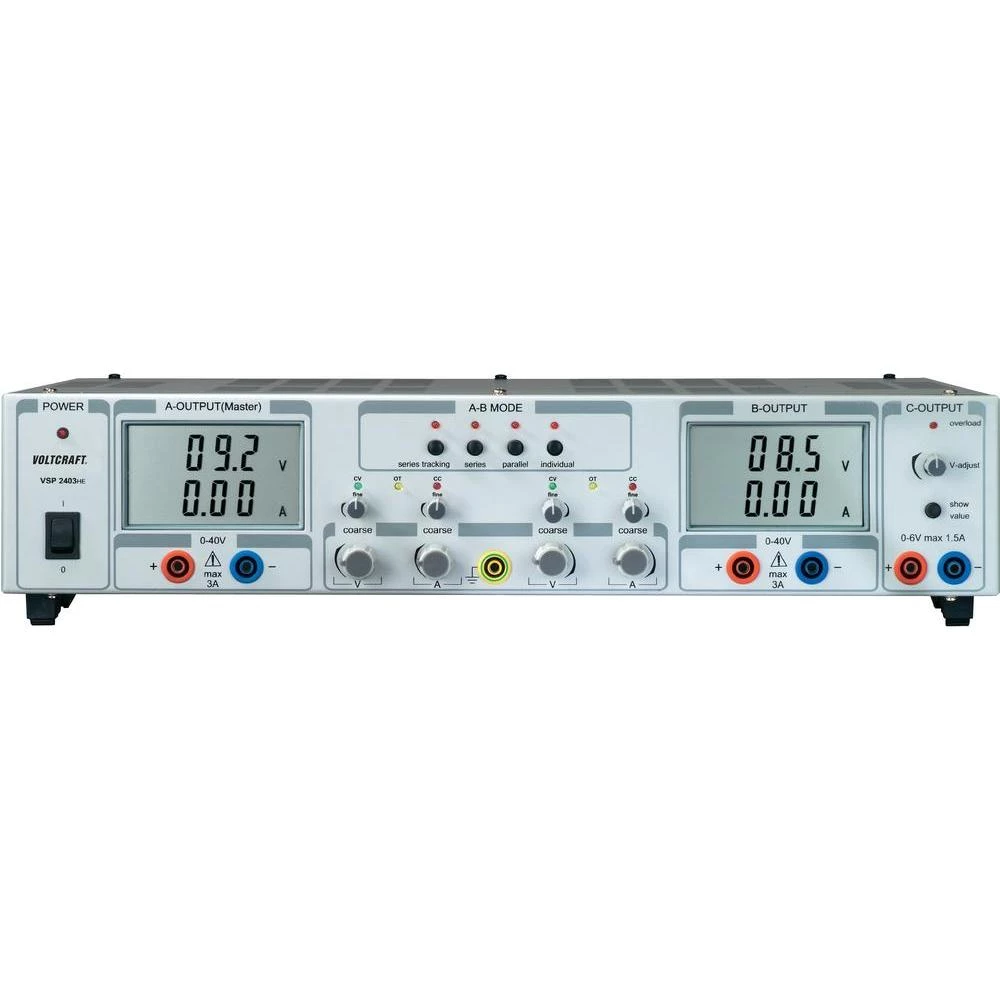 VOLTCRAFT VSP 2206 Sa satnim mehanizmom laboratorijski naponski uređaj slika