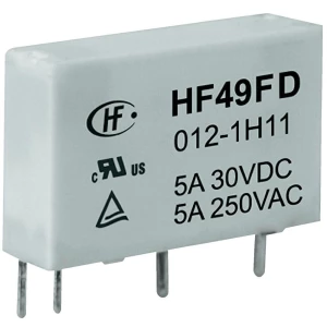 Mrežni relej Hongfa HF49FD/012-1H12F, 12 V/DC, 1 x radni k.,maks. 5 A, 30 V/DC/2 slika