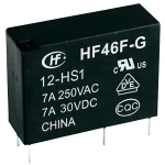 Mrežni relej Hongfa HF46F-G/024-HS1, 24 V/DC, 1 x preklopnik., 10 A, 30 V/DC/277