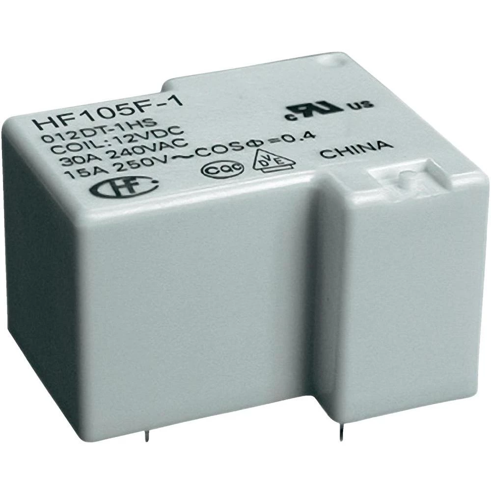 Minijaturni snažan relej HongfaHF105F-1/012DT-1ZST (136),12V/DC, 2 x preklopni k slika