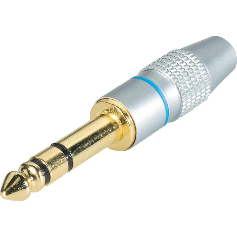 6,35 mm banana utikač muški konektor br. polova=3/stereo slika