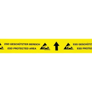 ESD-traka za označevanje tal BJZ C-195 075, (DxŠ) 15 m x 70 mm, žute boje slika