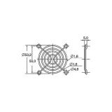 Zaštitna rešetka za ventilatorPanasonic ASFN68001, (Š x V)60 mm x 60 mm
